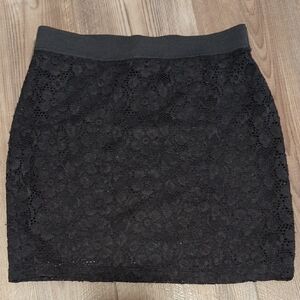 Forever 21 Black Lace Pencil Skirt